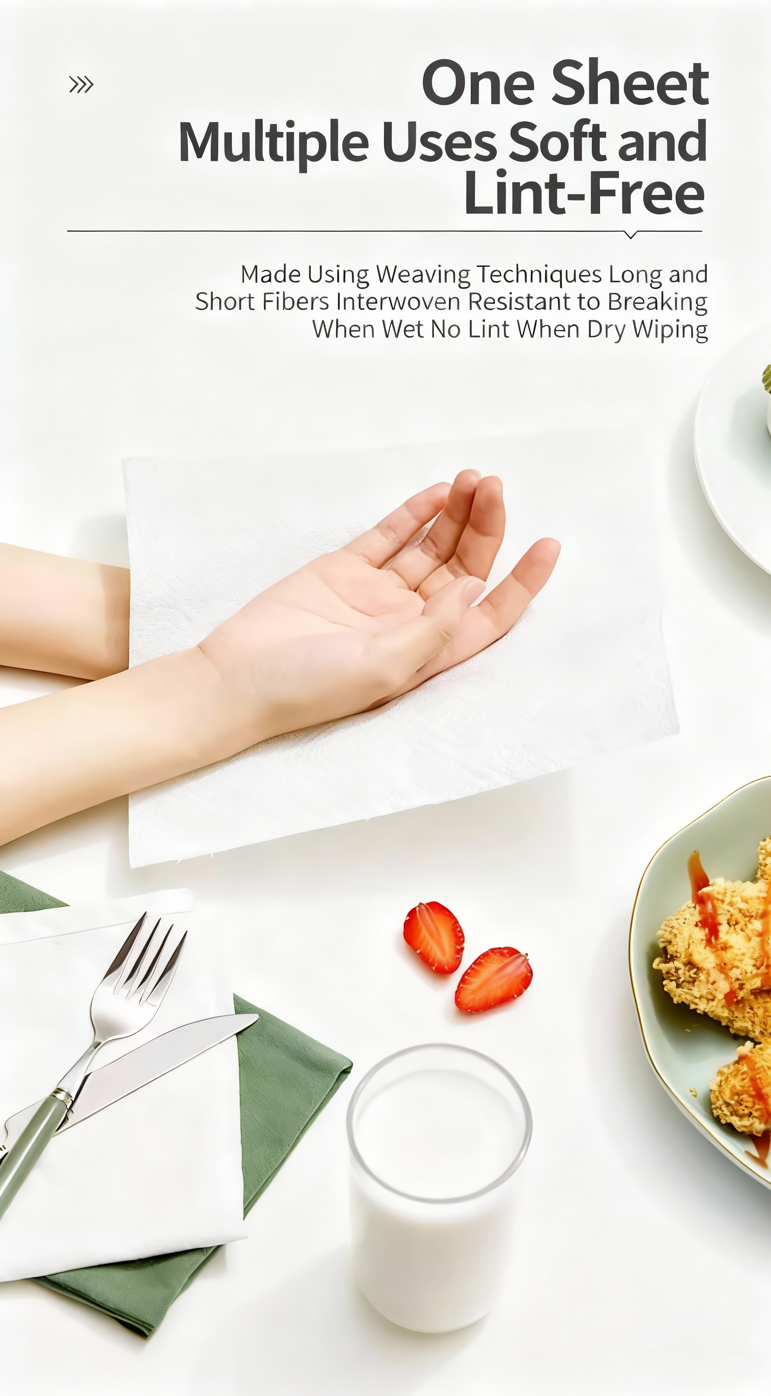 Hearttex Kitchen Towel, Food Oil-Absorbing Paper, for Cleaning and Wiping,3bag/Pack