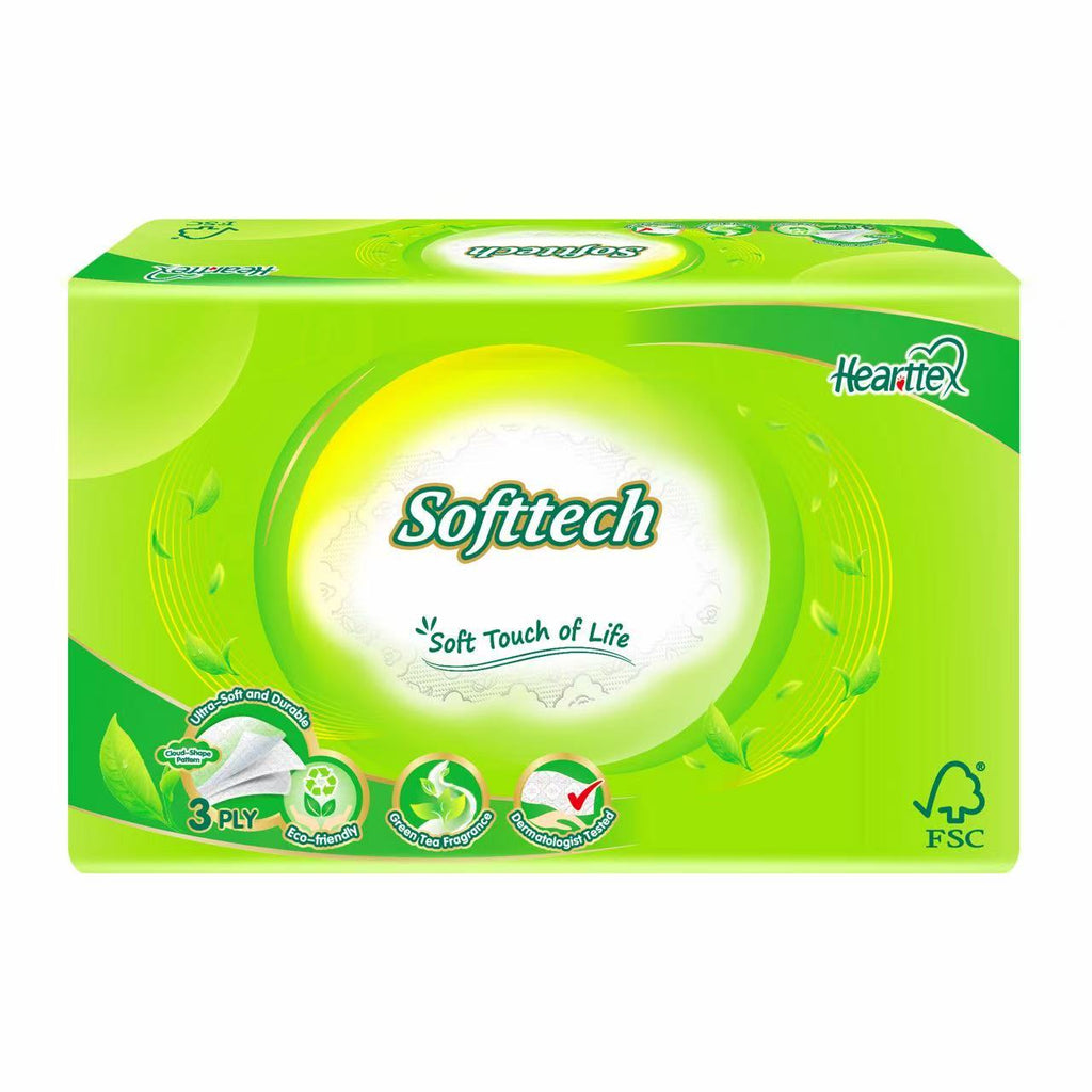 Hearttex Softtech facial tissue 1 bag/6pack/78 sheets