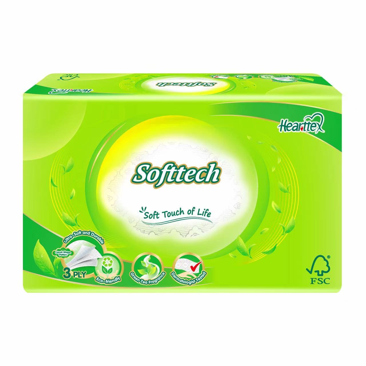 Hearttex Softtech facial tissue 1 bag/6pack/78 sheets