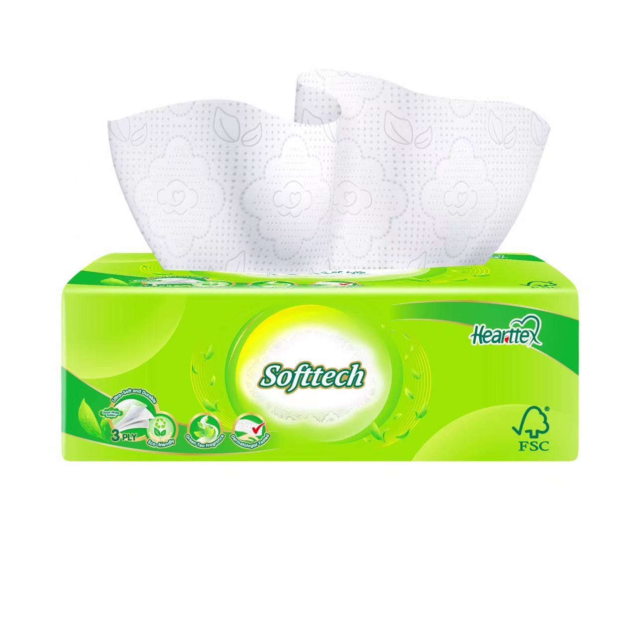Hearttex Softtech facial tissue 1 bag/6pack/78 sheets