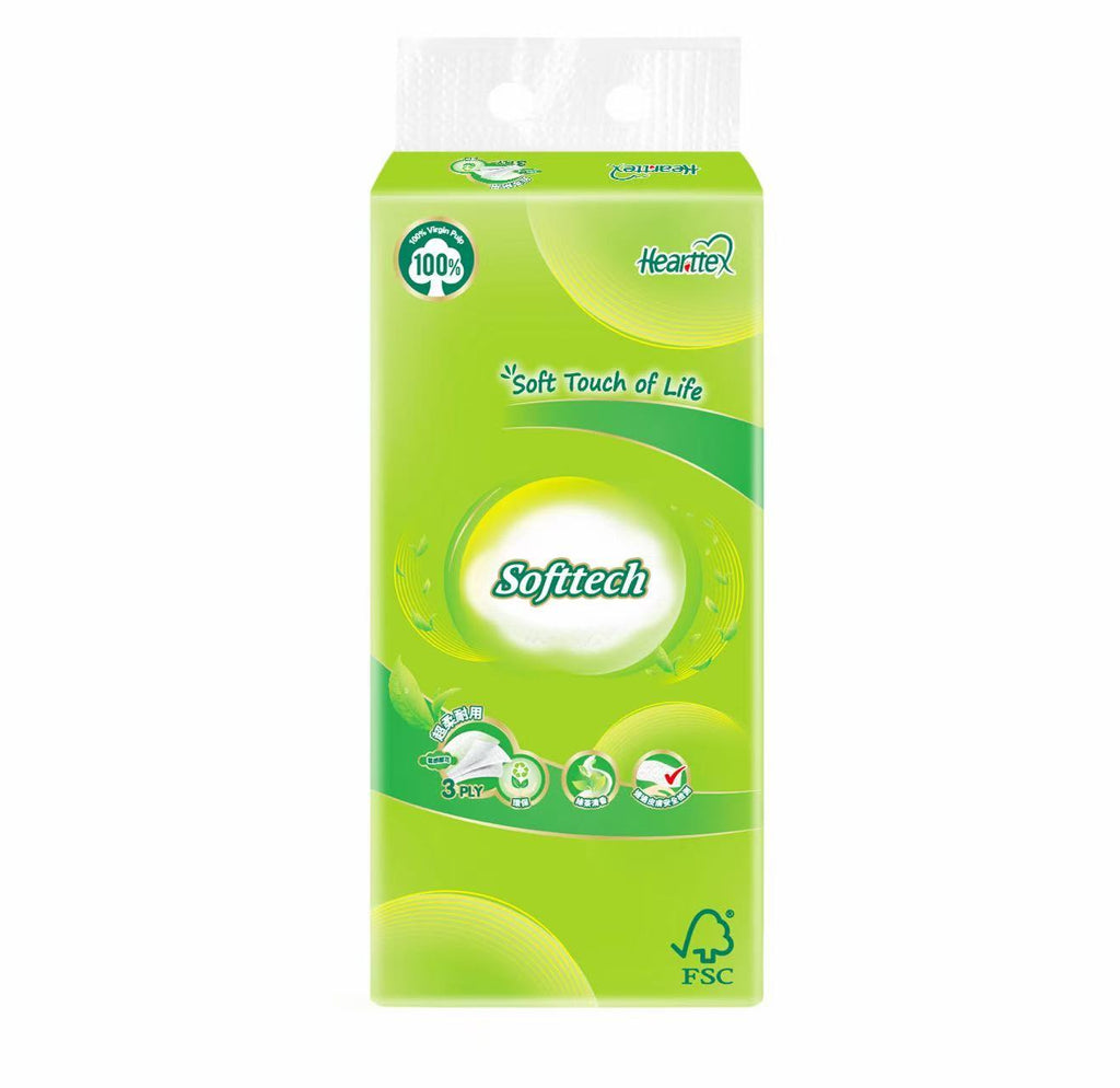 Hearttex Softtech facial tissue 1 bag/6pack/78 sheets